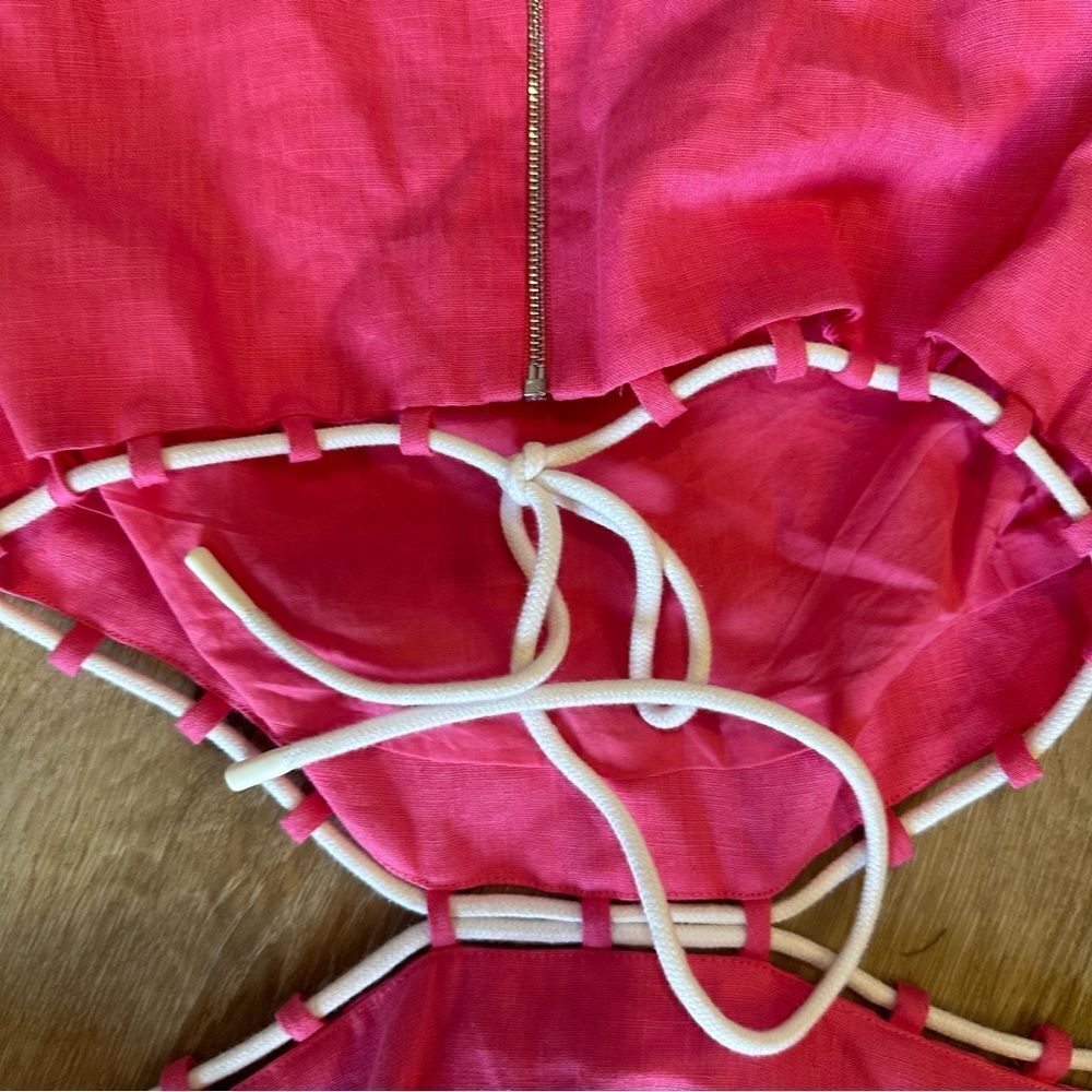 STAUD MATTEO DRESS Pink Size 10 - Picture 8 of 14